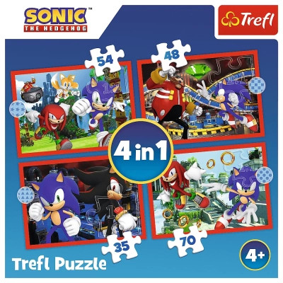 Пазл Trefl Sonic Пригоди Соніка 4 in 1 (35, 48, 54, 70) елемента (5900511346251) Вінниця - фото 6