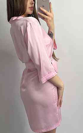 Халат жіночий шовковий під пояс Зефірний S Харків