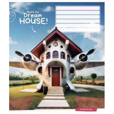 Зошит Школярик Dream house 12 аркушів клітинка (012-3530K) Вінниця