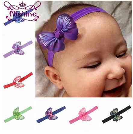 Дитяча чорна пов'язка - метелик 8*5см, окружність 34-50см Київ