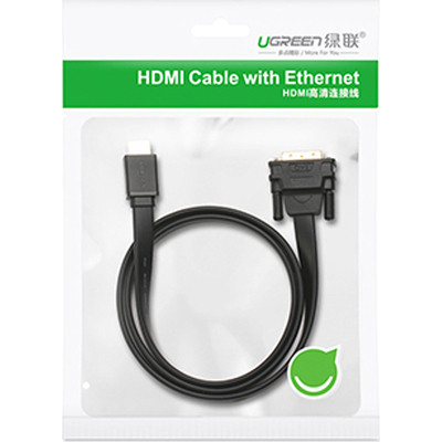 Кабель мультимедійний HDMI M to DVI M 1.0m HD106 black Ugreen (30116) Вінниця - фото 2