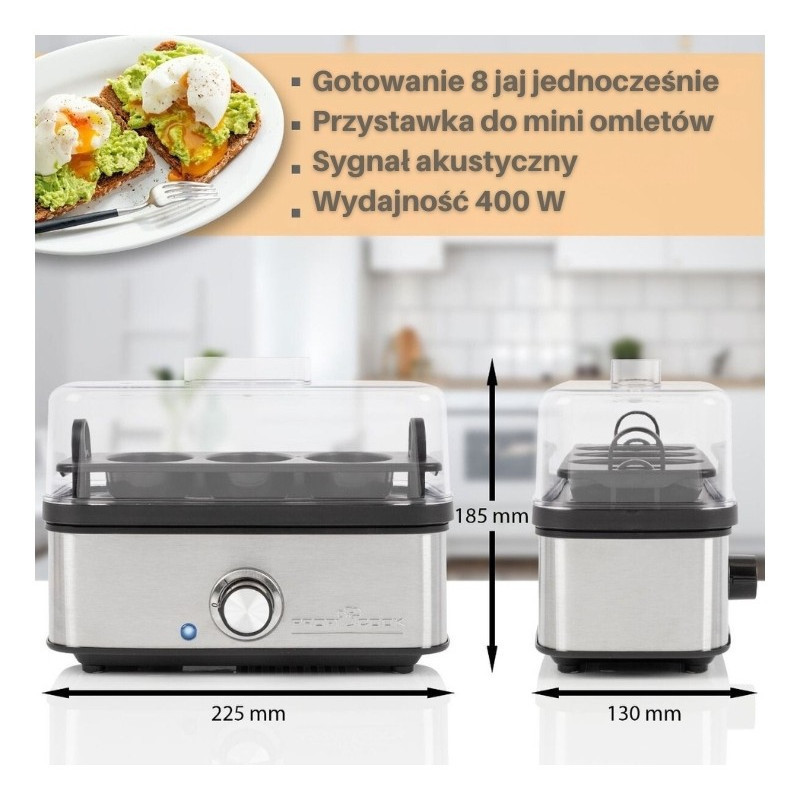 Яйцеварка для приготування до 8 яєць та омлетів ProfiCook PC-EK (1275) Нововолинськ - фото 5