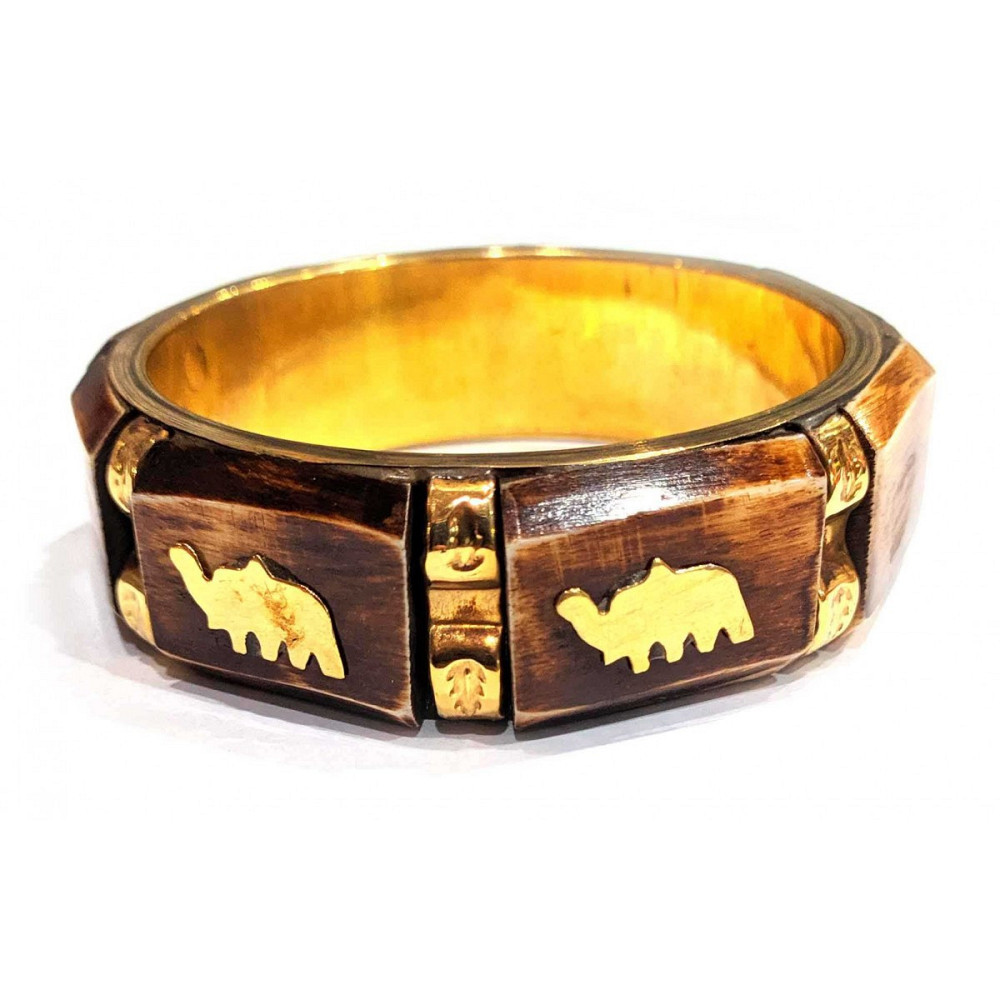 Мідний браслет із кістяними вставками Слони Київ - фото 1