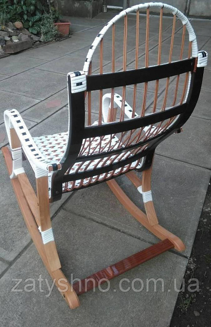 Кресло качалка плетеная белая складная Киев - изображение 6