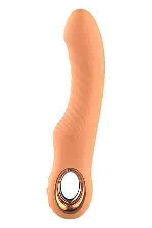 Вібратор ребристий Dream Toys Glam Flexible Ribbed Vibe, помаранчевий Sex Aura Київ