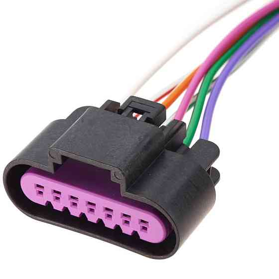 Електричний з'єднувач із дротом, 7-контактний Чорний, Пластик, Київ