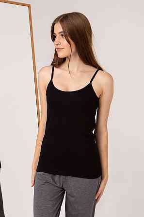 Майка жіноча на тонкій бретельці — Чорний Ozkan 0107-2 XS Київ