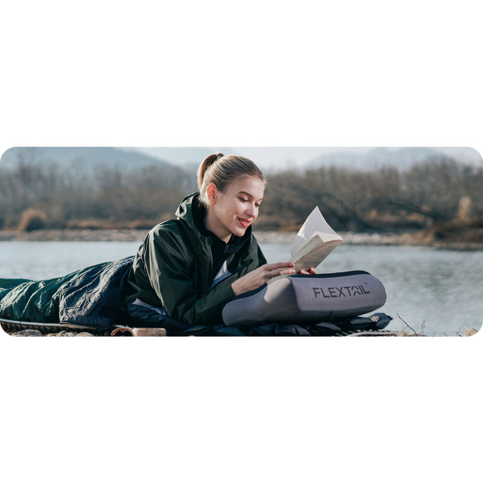 Надувна подушка анатомічна Flextail Zero Pillow, сіра Київ - фото 3
