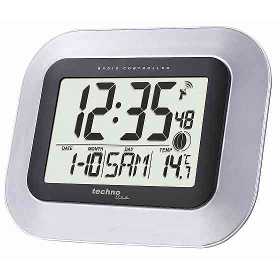 Часы настенные Technoline WS8005 Silver/Black (WS8005) Вінниця
