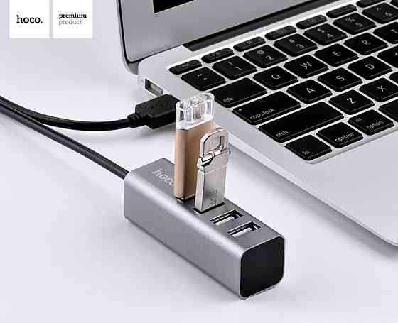 Хаб адаптер переходник HOCO HB1 4USB Line machine Tarnish 6957531038139 Одесса