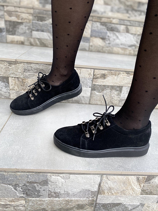 Injers Сліпони жіночі INJERS 195 чорні (весна-осінь, замша натуральна) (1305) 37р.38р. Коломия - фото 7