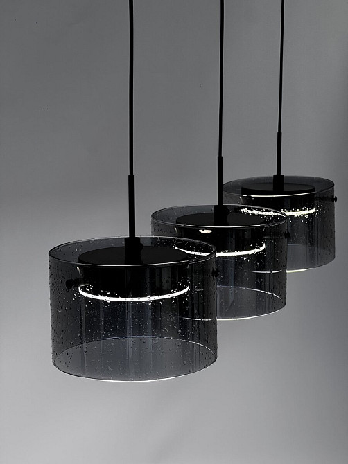 Підвісний світлодіодний світильник VALESO G 2922/3L 42W Димчасто-чорний Коломия - фото 9