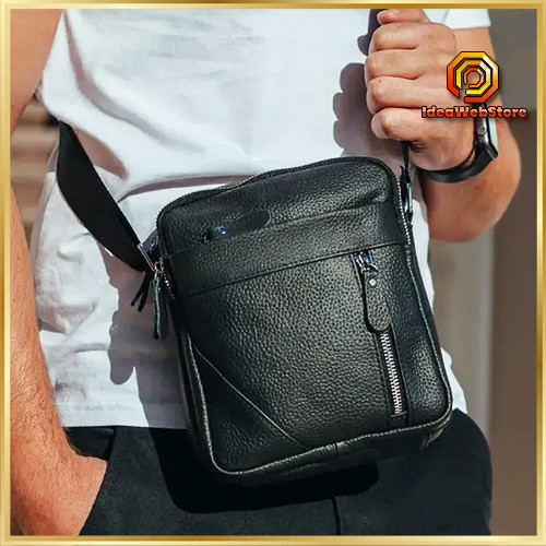 Якісна чоловіча сумка з натуральної шкіри, сумка месенджер, барсетка шкіряна, сумка Tiding Bag Київ - фото 1