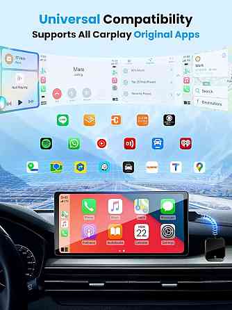 Бездротовий адаптер CarPlay Android Auto Oasplus для iPhone iOS10+ і Android 10+, USB-A Type-C, 5.8Г Київ