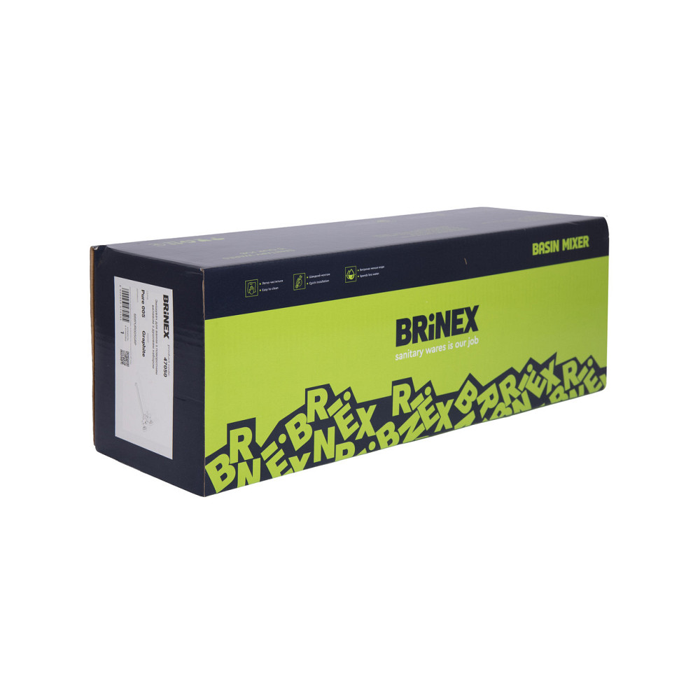 Смеситель для ванны Brinex Pure 005 с длинным поворотным изливом (с душевым гарнитуром) Gunmetal Black BRIPUR005GRP Киев - изображение 16