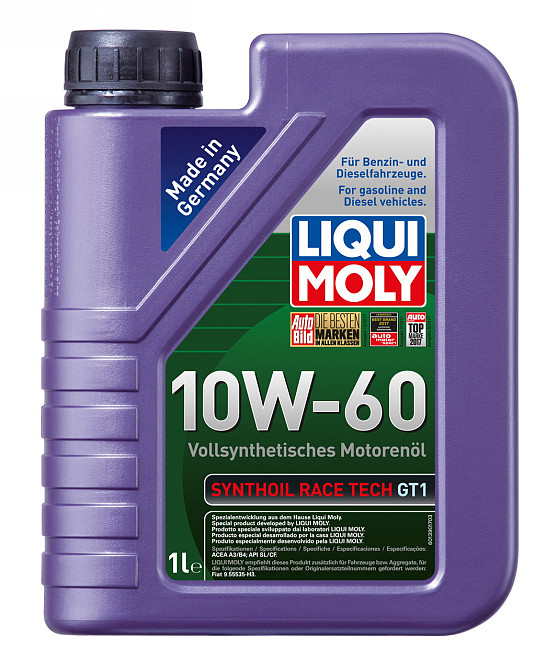 LIQUI MOLY 8908 Synthoil Race Tech GT1 10W-60 — Повністю синтетична моторна олива | Максимальний захист спортивних та високофорсов Ковель - фото 1