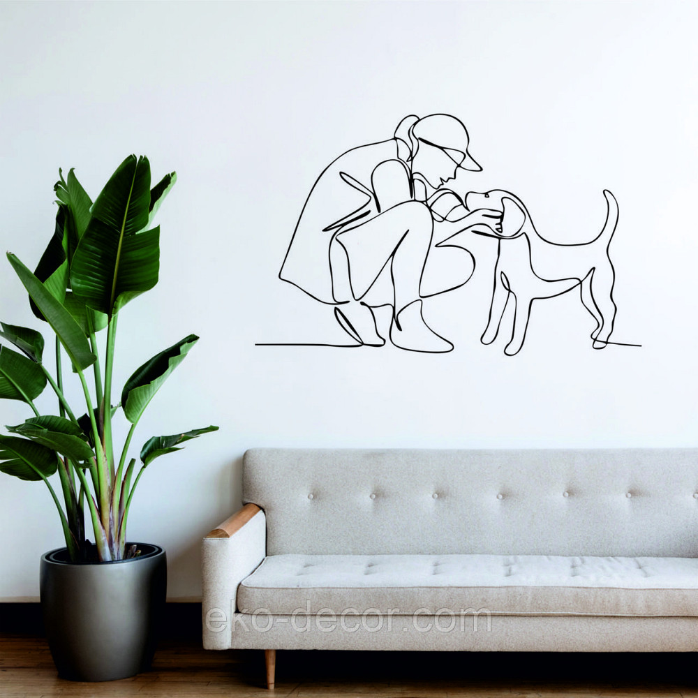 Декоративне настінне Панно «Друг» Декор на стіну 70*43 см, Чорний Київ - фото 1