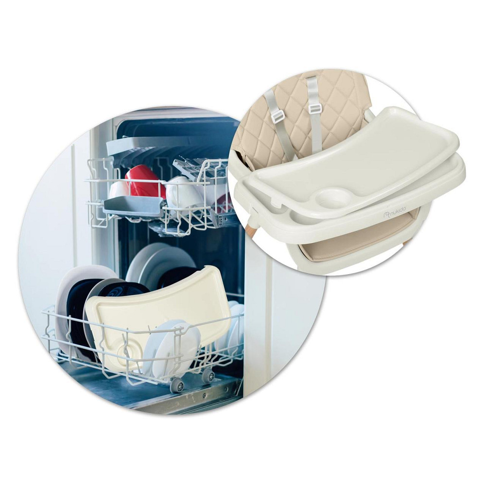 Стільчик для годування Nukido Lilo 63 х 64 х 93 см - бежевий Київ - фото 10