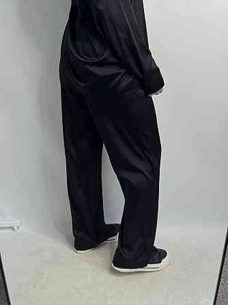 Женский шелковый костюм со штанами Черный XL/2XL Харьков