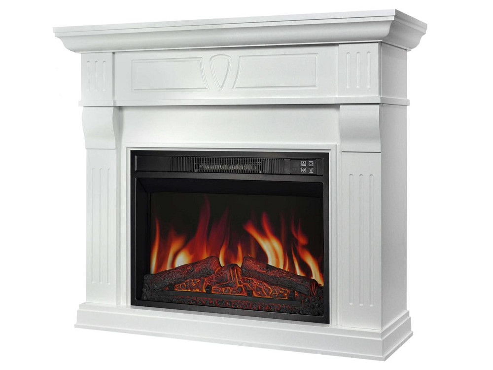 Камінокомплект ArtiFlame Beethoven AF23S білий з обігрівом і звуком горіння вогню Львів - фото 3