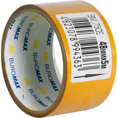 Скотч Buromax двухсторонний на полипропиленовой основе 48 мм х 5 м (BM.7509) Винница