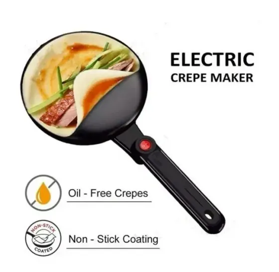 Электрическая блинница погружная сковорода для блинов с антипригарным покрытием 20 см электроблинница SOKANY SK 5208 600 Вт Черная Коломыя