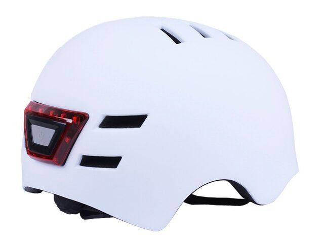Шлем для самокатов, скейтов GTS-H-039 с габаритным фонарем (белый, size L) Мукачево - изображение 2