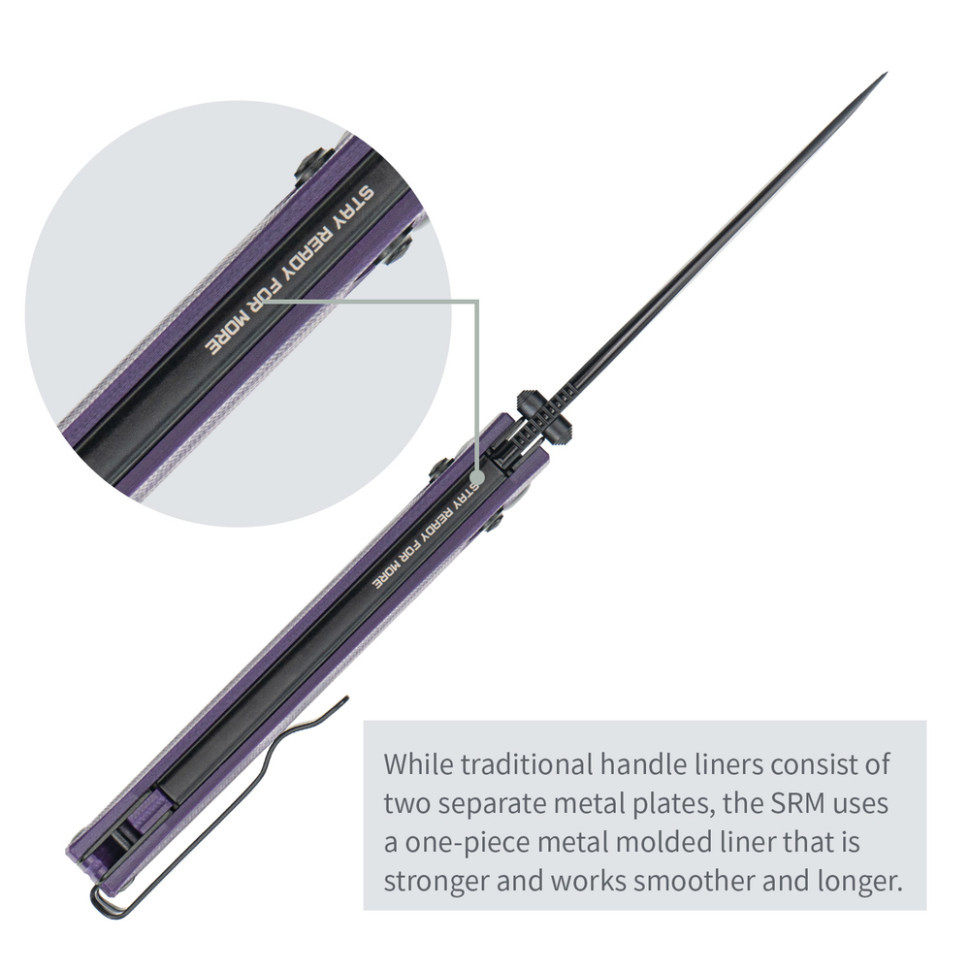 Ніж складаний SRM Terrier 258L-GN, фіолетовий Київ - фото 14