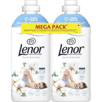 Кондиционер для белья Lenor Для чувствительной кожи Свежесть хлопка 2 х 1.239 л (8700216880824) Винница