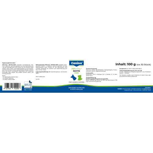 Витаминный комплекс Canina Petvital Biotin-Tabs для привередливых собак и кошек Биотин 100 г 50 табл. Киев