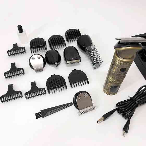 Машинка-тример 3 в 1 для стрижки волосся, Професійний тример з насадками, Тример для скронь TU-53 Львів