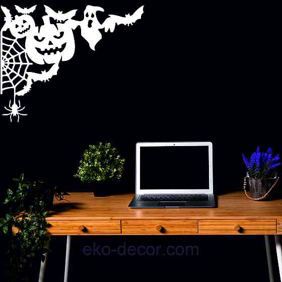 Декоративное настенное Панно «Хэллоуин», Декор на стену 50*40 см, Белый Киев