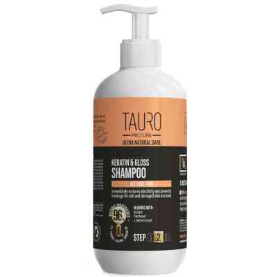 Шампунь для тварин Tauro Pro Line Ultra Natural Care Keratin &amp; Gloss 400 мл (TPL63606) Вінниця