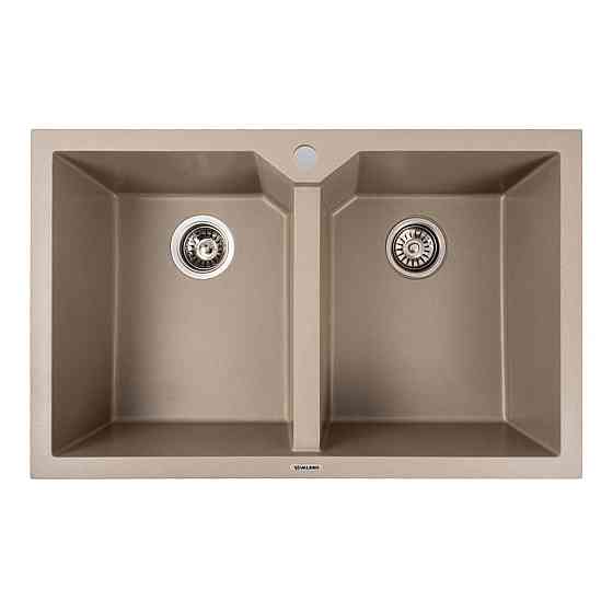 Мийка гранітна титан VALESO7950 VIATRIX (дві чаші, матова) Коломыя