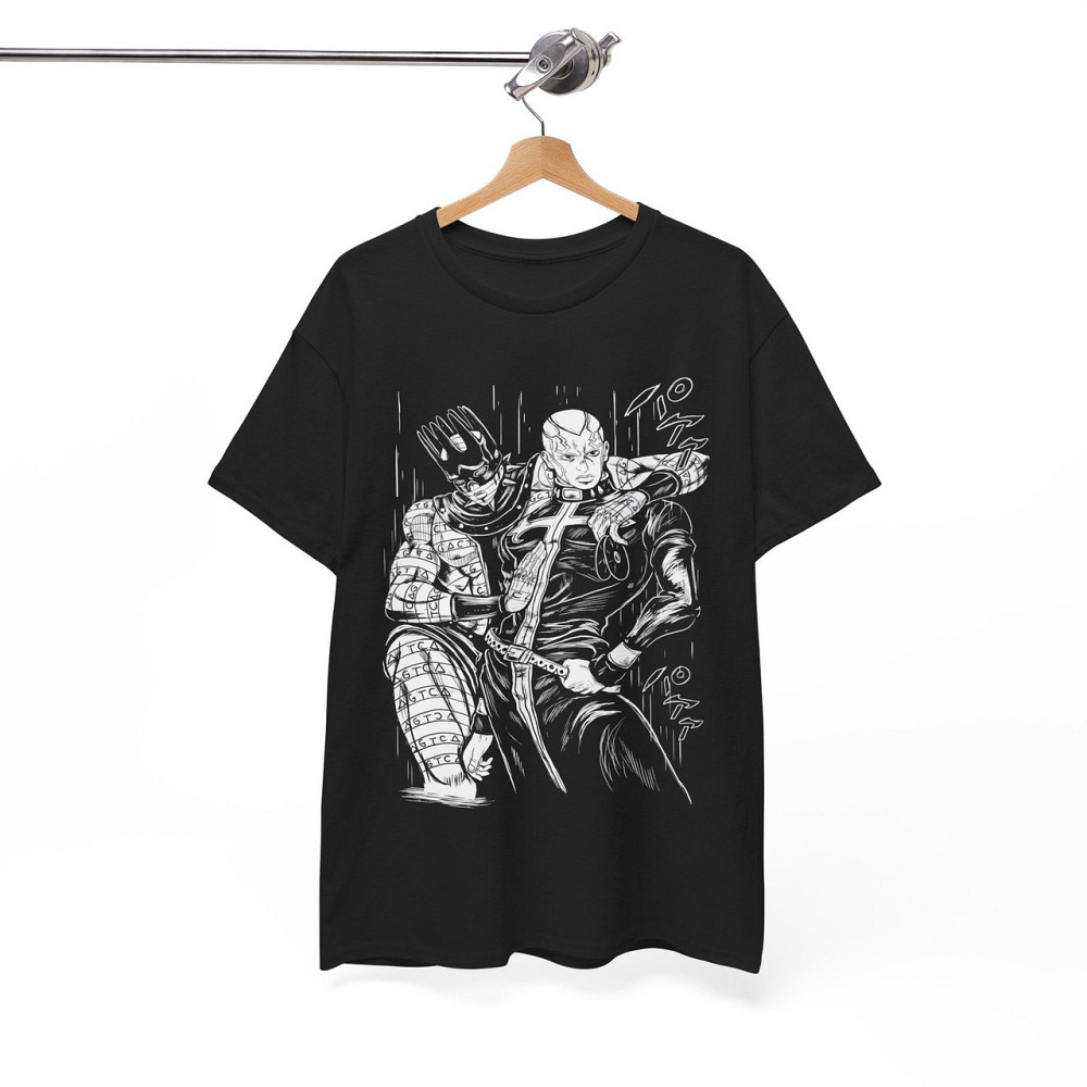 Футболка для хлопчика з аніме принтом Пуккі Джоджо С Бізарре оверсайз (зріст від 165 до 180) Чорний AnimeJ0169m Дніпро - фото 4