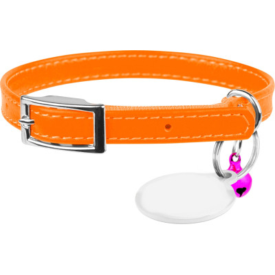 Ошейник для животных WAUDOG Glamour с QR паспортом Д 22-30 см оранжевый (32484) Винница - изображение 1