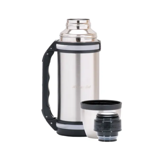 Термос 1000мл з ручкою та ремінцем нержавіюча сталь KAMILLE 2090 Житомир - изображение 6