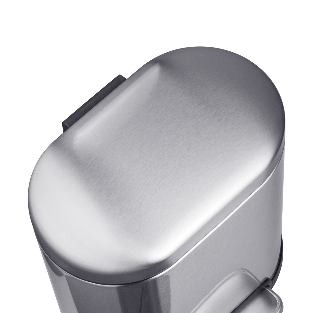 Овальне сміттєве відро з плавним закриттям Mixxus Premium Topper-TC0205 SS Color 5 л, колір нержавійка (MI7059) Харків - фото 16