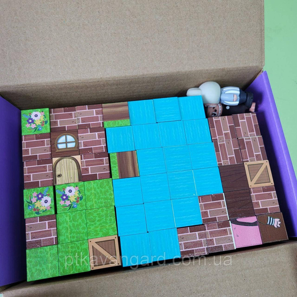 Магнітний конструктор Лабубу 128 деталей будиночок в лісі (подвійні магніти) BZ 94-7 Хмельницький - фото 2