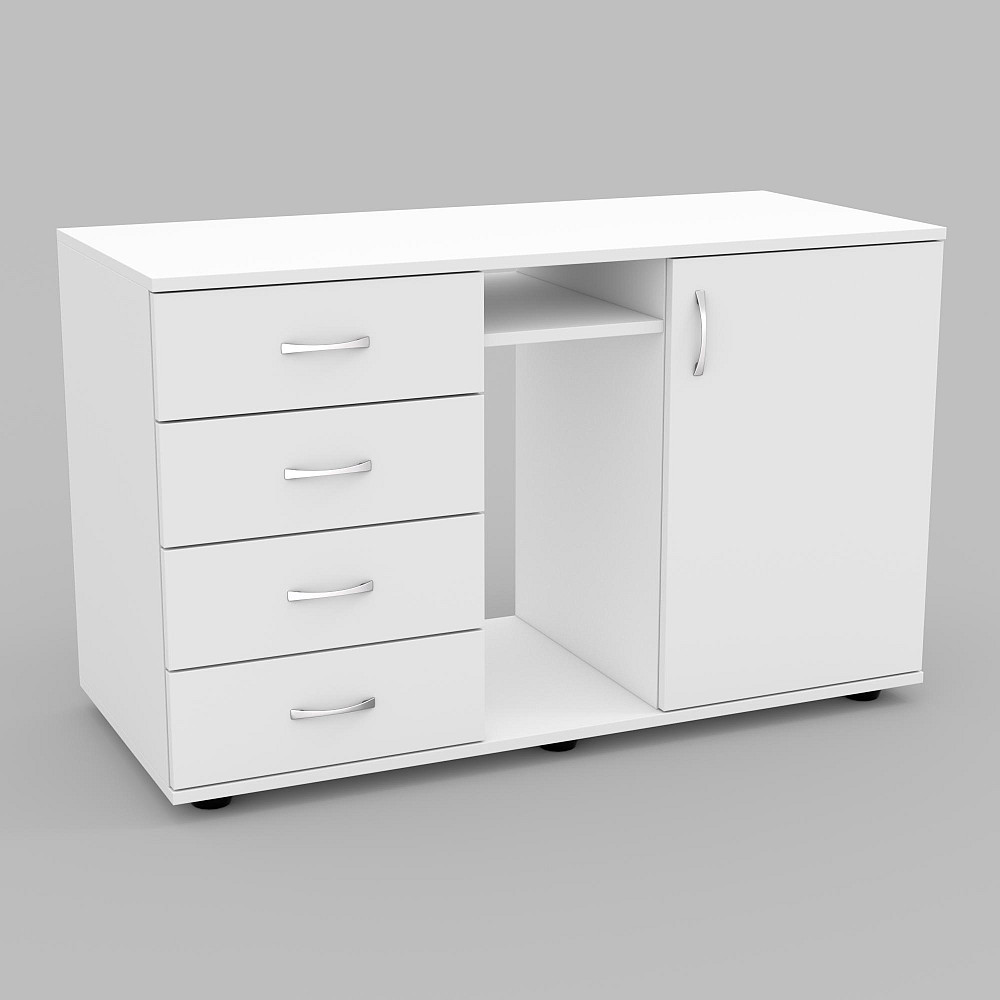 Тумба офисная Лидер, Белый, 1100/480/650 Львов - изображение 1