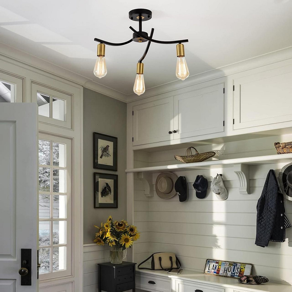 Люстра светильник Plfann 50 см черно-золотой окрашен 3-х ламповый из Германии Днепр - изображение 8