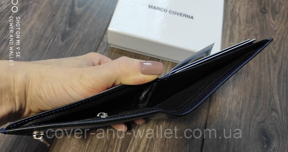 Компактний чоловічий гаманець з зажимом на магнітах із шкіри Marco coverna MC 1008 A Київ - фото 6