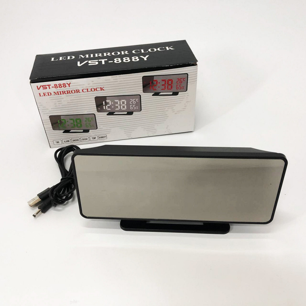 Часы с измерением влажности VST-888Y-5, Часы электронные настольные SU-778 светящиеся цифровые Киев - изображение 4