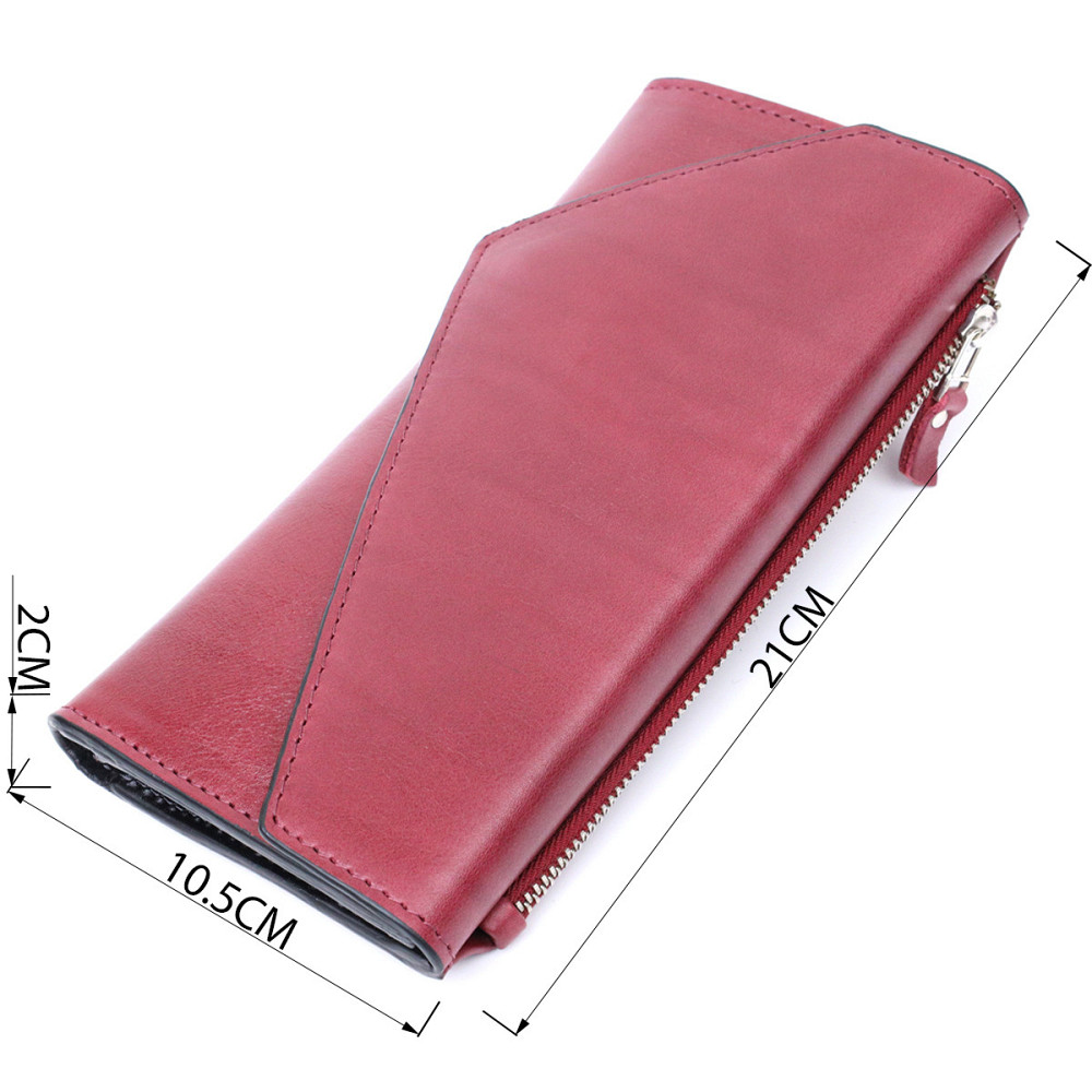 Місткий гаманець із монетницею зовні з натуральної шкіри GRANDE PELLE 11647 Бордовий Київ - фото 3