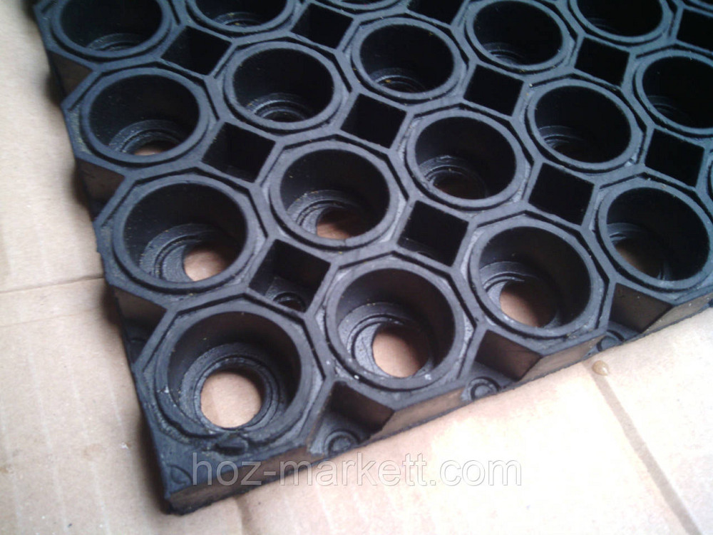 Коврик 80 х 60 х 2.6 см резиновый ячеистый сотами Хард грязезащитный килим Харьков - изображение 5