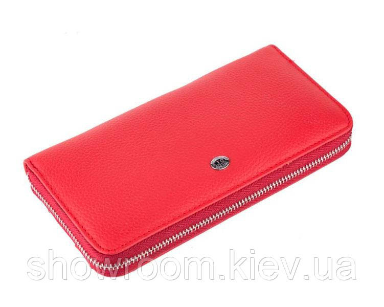 Жіночий шкіряний червоний гаманець на блискавці (102) Київ - фото 1