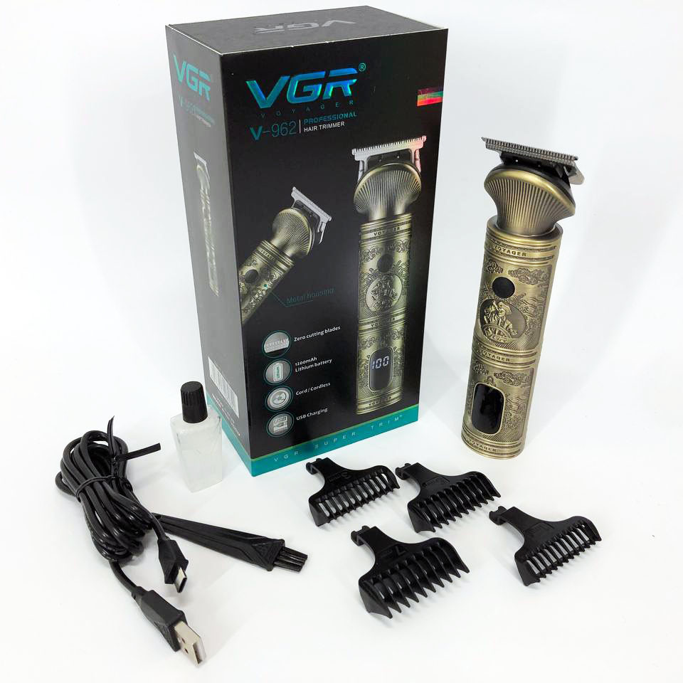 Акумуляторний універсальний тример для стрижки VGR V-962, Машинка для стрижки з безліччю насадок PL-44 Івано-Франківськ - фото 9
