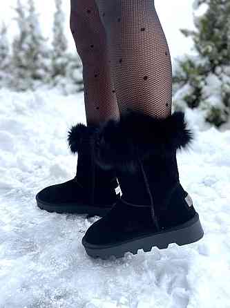 Hengji Угги жіночі HENGJI 5873 чорні (зима, замша натуральна) (5196) 41 Коломия