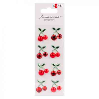 Набір для творчості Santi Вишеньки аплікація зі страз самоклеючих 7х14 см (743035) Вінниця