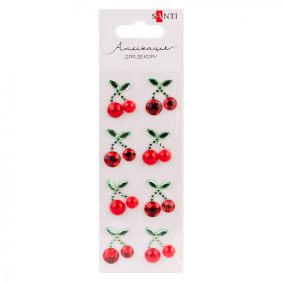 Набір для творчості Santi Вишеньки аплікація зі страз самоклеючих 7х14 см (743035) Вінниця - фото 1